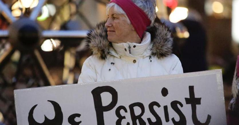 Manifestazione anti Trump (Afp)